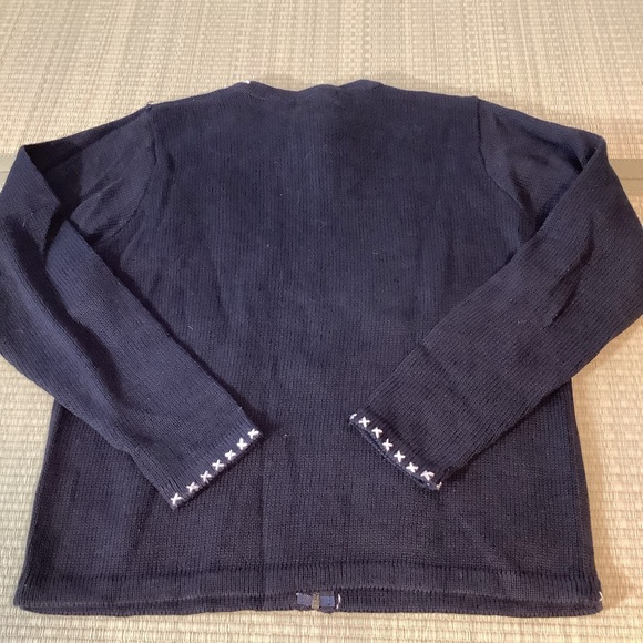 Lemon Grass Womens Holiday Snowman Sweater Skiing Snowman Size Small Black - Picture 7 of 7